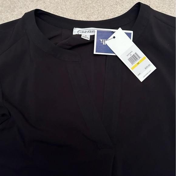 Calvin Klein Blouse Black Size M - Picture 3 of 5